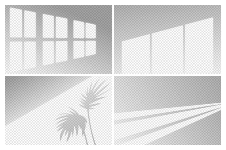 Vector Gratis transparent shadows overlay effect