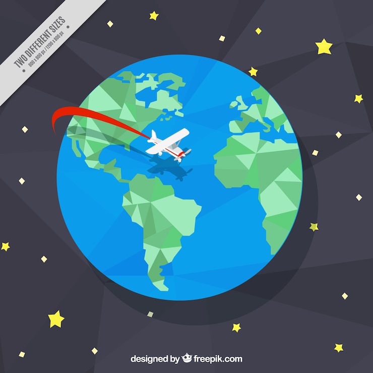 Vector Gratis travel background in geometric style