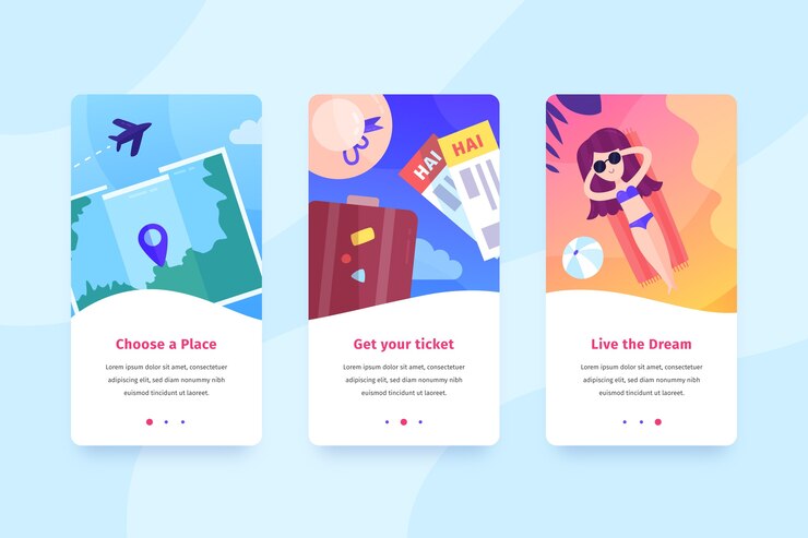 Vector Gratis travel mobile interface design