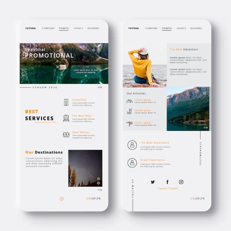 Vector Gratis travel with best services mobile app