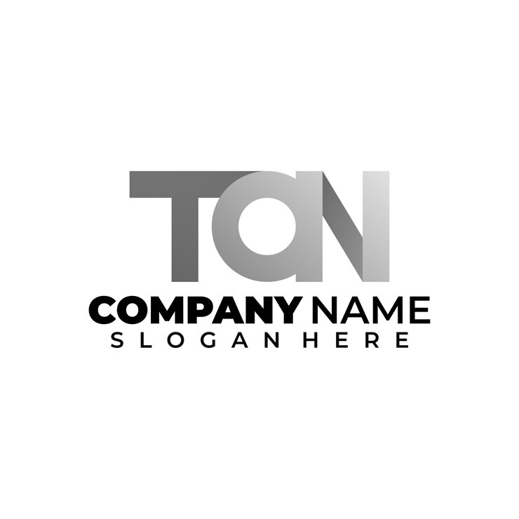 Vector Gratis triple letter modern logo ton