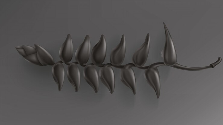 Vector Gratis tropical black flora isolated on dark background vector. 