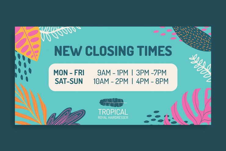 Vector Gratis tropical royal hairdresser twitter post