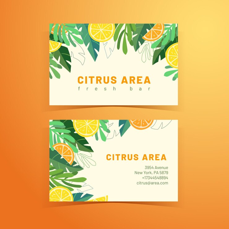 Vector Gratis tropical summer business card template