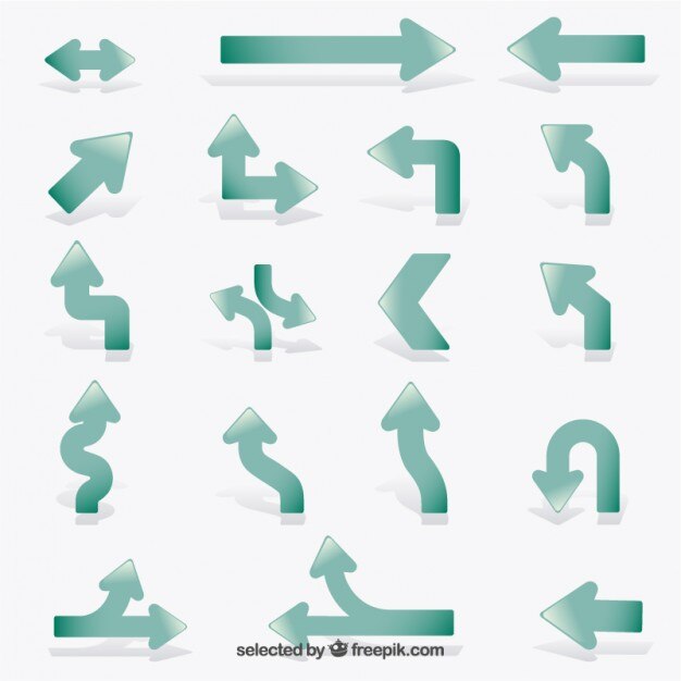 Vector Gratis turquoise arrows