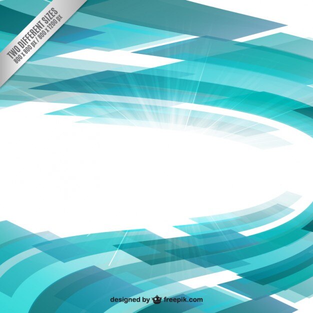 Vector Gratis turquoise geometric background  in motion