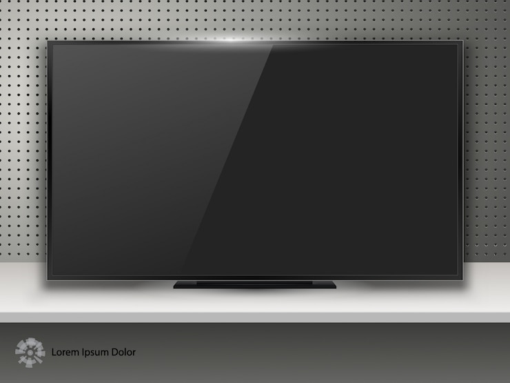 Vector Gratis tv screen on desk