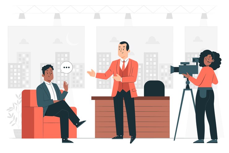 Vector Gratis tv show concept illustration