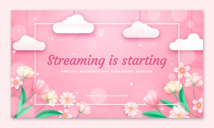 Vector Gratis twitch background for mother's day celebration