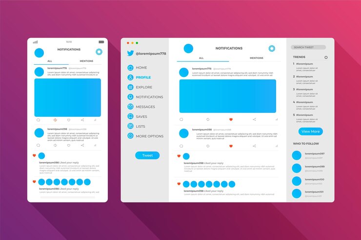 Vector Gratis twitter interface