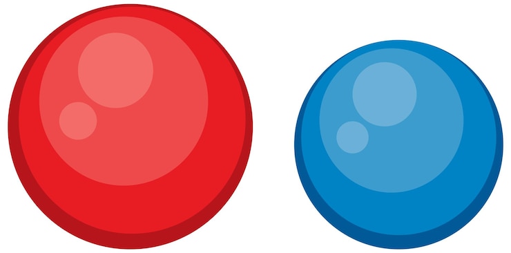 Vector Gratis two different size of ball on white background