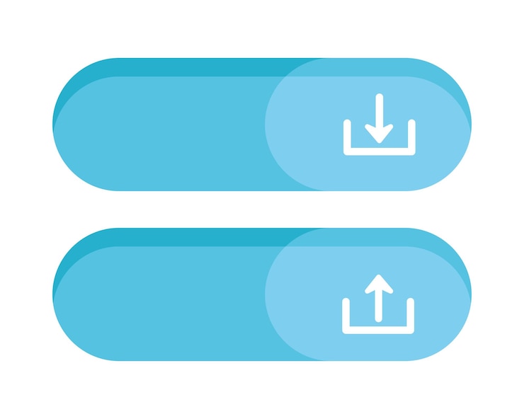 Vector Gratis ui ux element download button