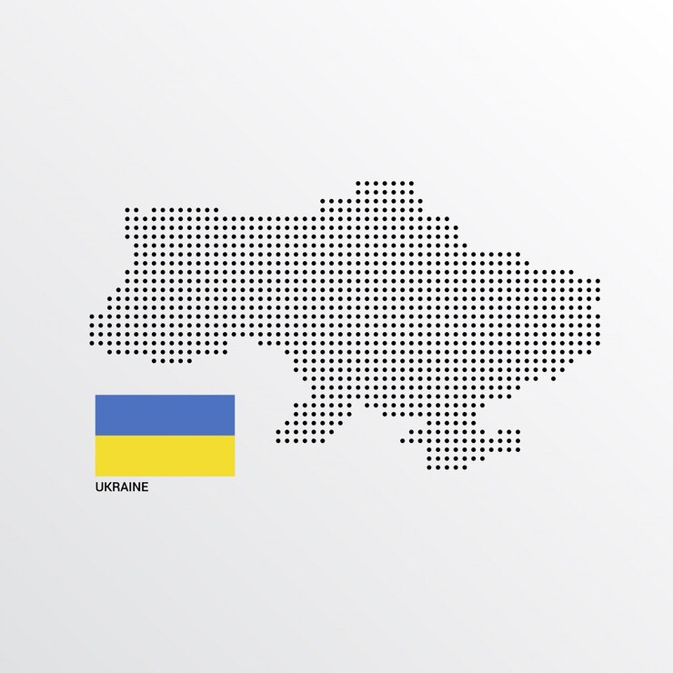 Vector Gratis ukraine map design with flag and light background vector 