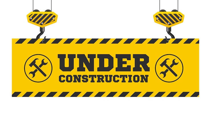 Vector Gratis under construction hanging hook concept