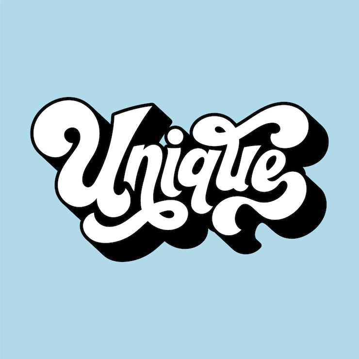 Vector Gratis unique word typography style illustration