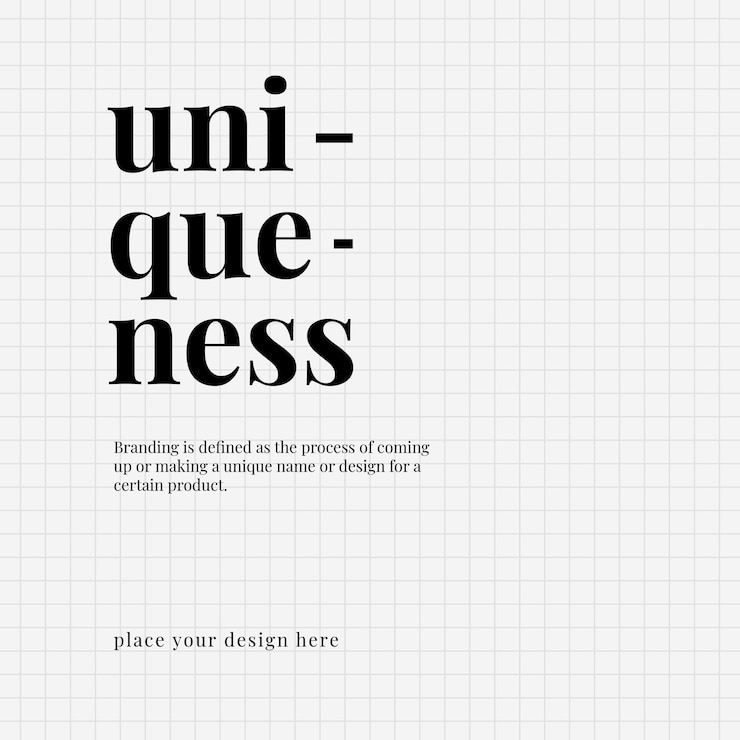 Vector Gratis uniqueness template black typography design