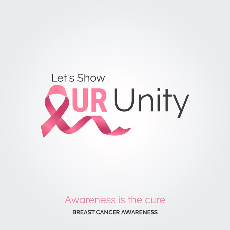 Vector Gratis unite with pink breast cancer awareness design