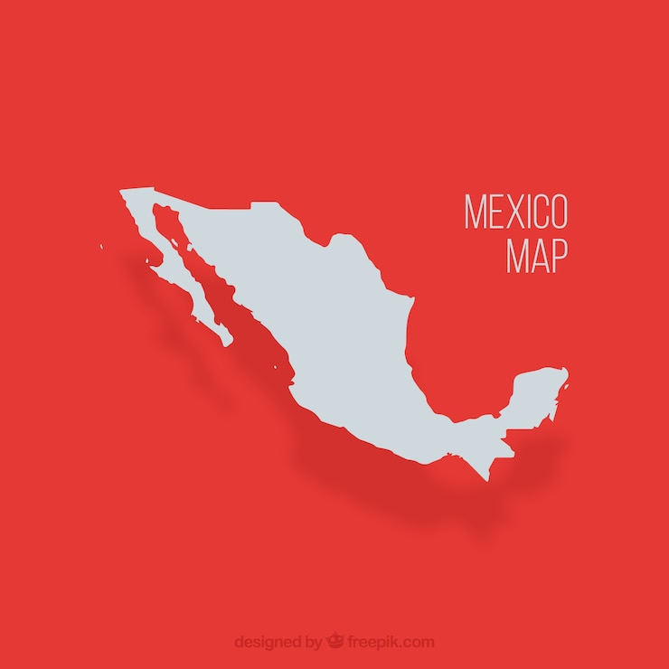 Vector Gratis united mexican states map vector