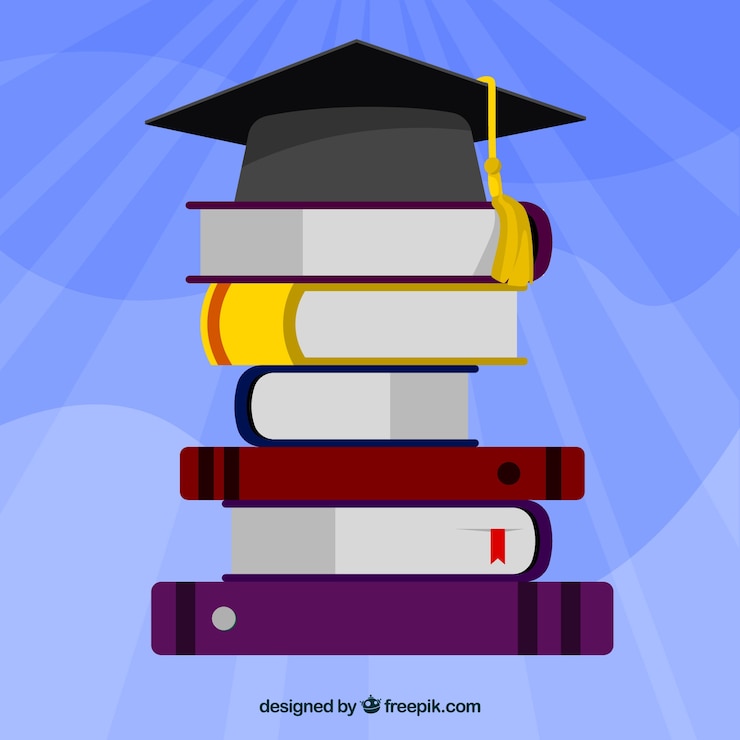 Vector Gratis university graduation with flat design