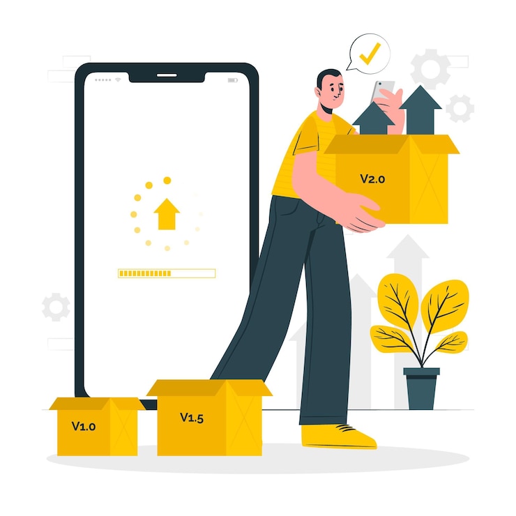 Vector Gratis upgrade concept illustration
