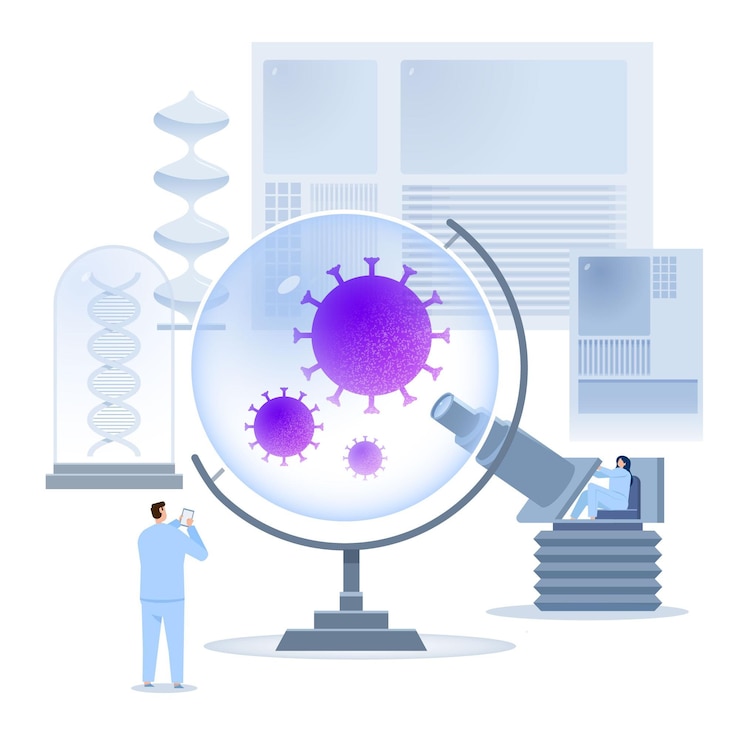 Vector Gratis vaccine development style