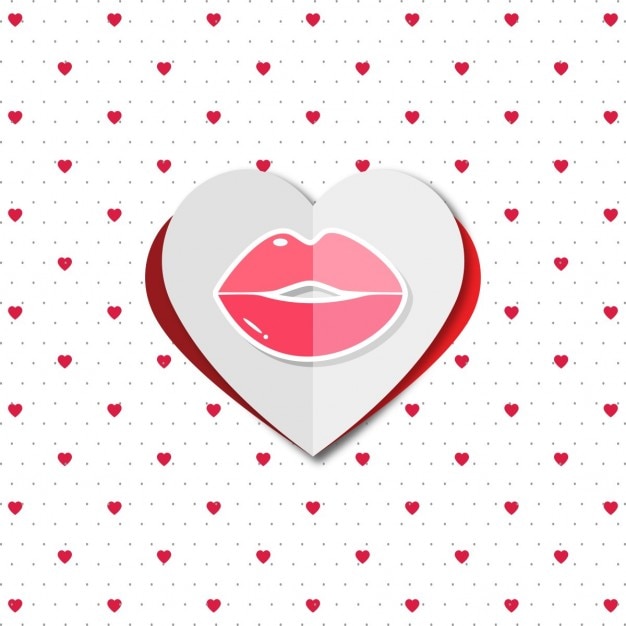 valentine background with lips