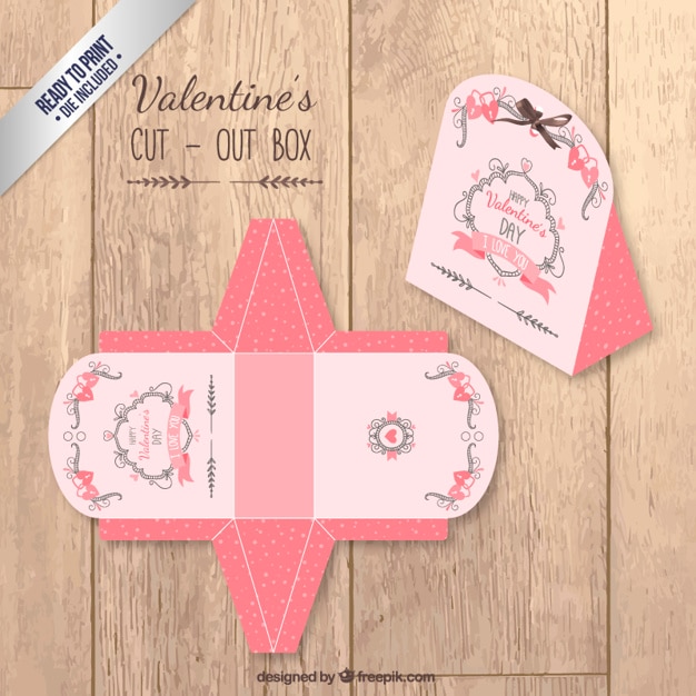 Vector Gratis valentine cut out box