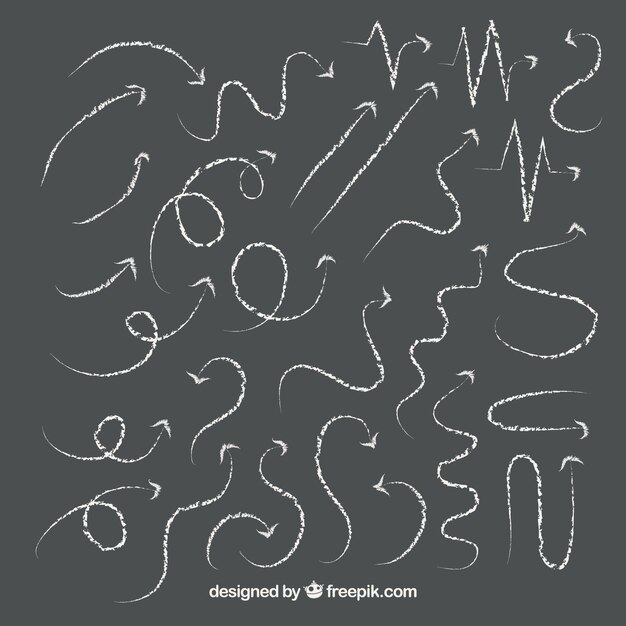 variety of hand drawn arrows in all directions