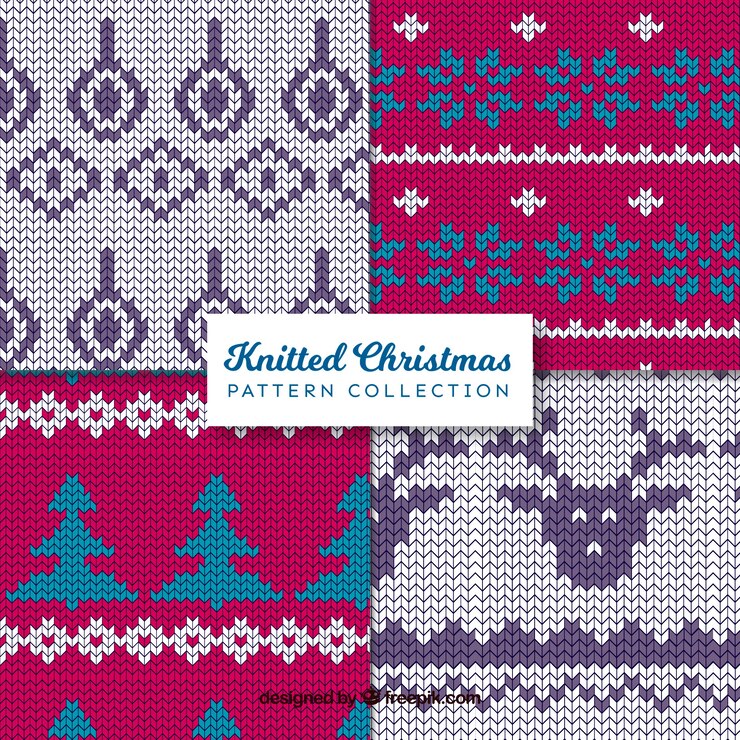 Vector Gratis various dot christmas patterns