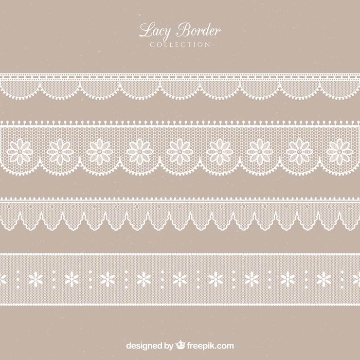 Vector Gratis various lace edges