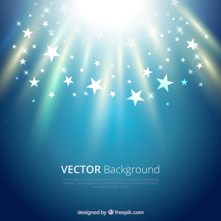 Vector Gratis vector background with bright stars
