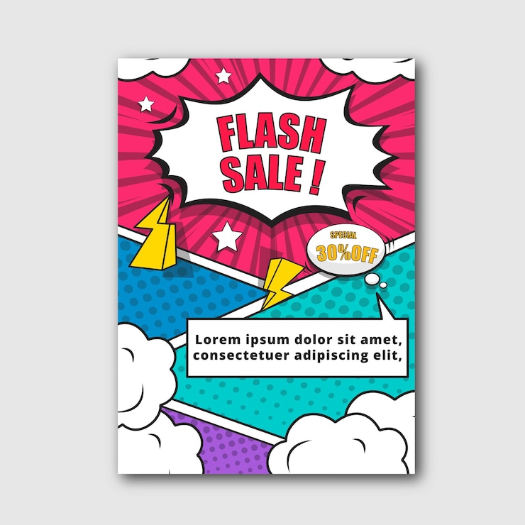 Vector Gratis vector comics super sale discount promotion banner