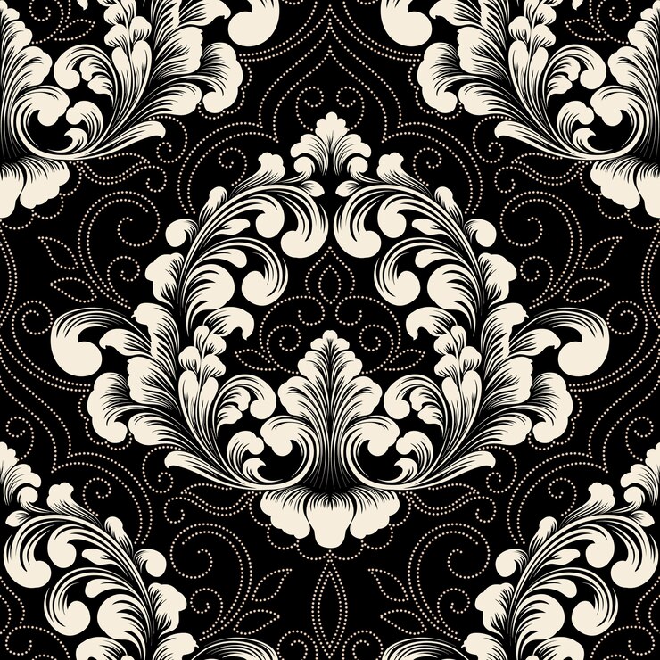 Vector Gratis vector damask seamless pattern element.