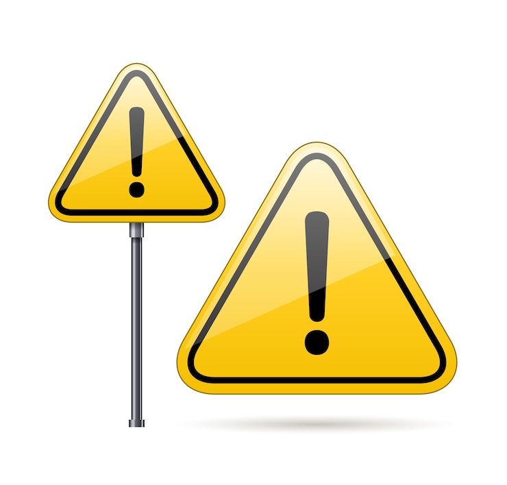 Vector Gratis vector danger warning sign isolated on white