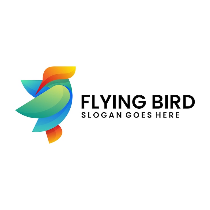 Vector Gratis vector flying bird colorful logo