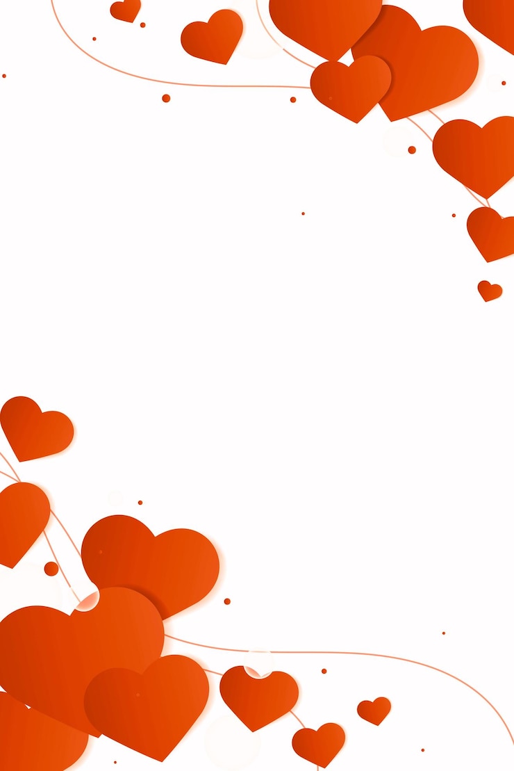 Vector Gratis vector heart side border orange background