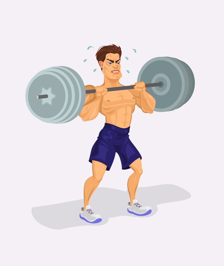 Vector Gratis vector illustration of a weightlifter