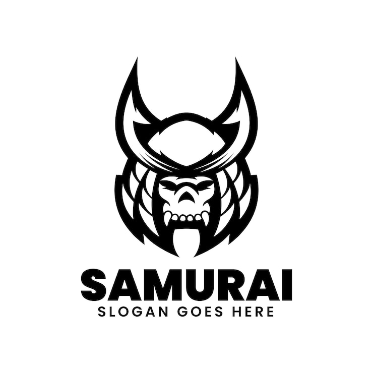 Vector Gratis vector samurai e sport logo design
