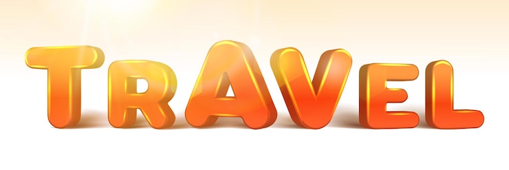 Vector Gratis vector travel letters isolated on white background