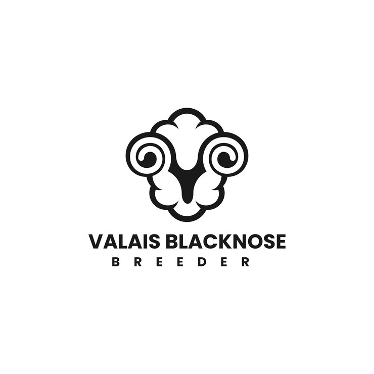 Vector Gratis vector valais blacknose silhouette logo