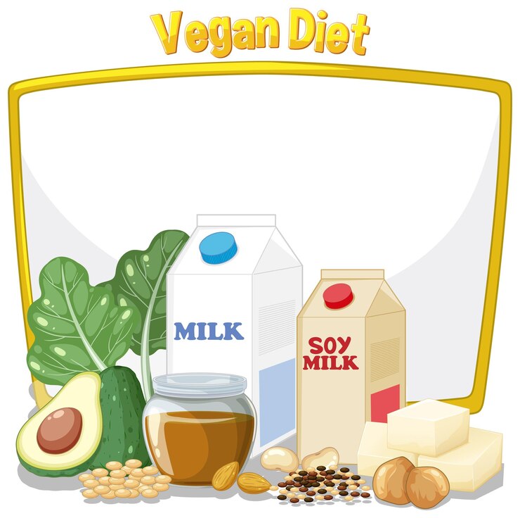 Vector Gratis vegan diet essentials vector illustration