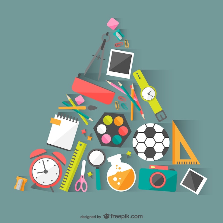 Vector Gratis vektor bahan sekolah