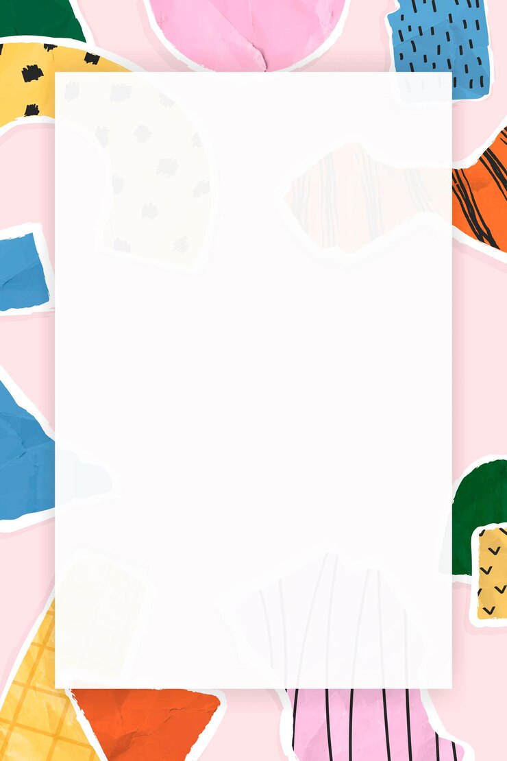 Vector Gratis vektor bingkai dengan kertas robek pastel