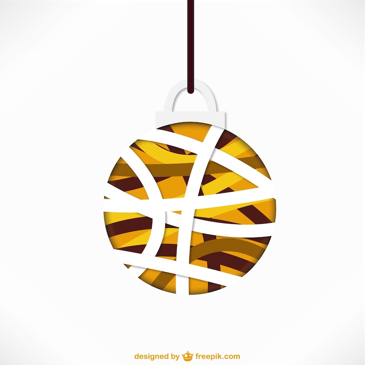 Vector Gratis vektor bola natal minimalis