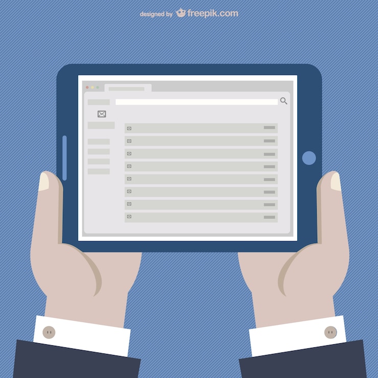 Vector Gratis vektor kartun tablet