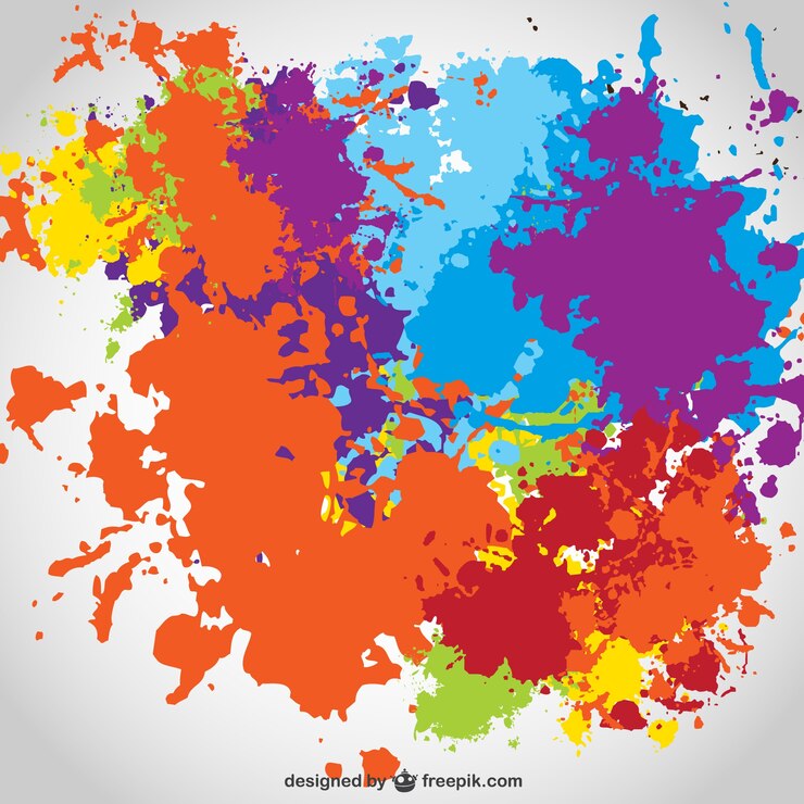 Vector Gratis vektor percikan abstrak warna-warni