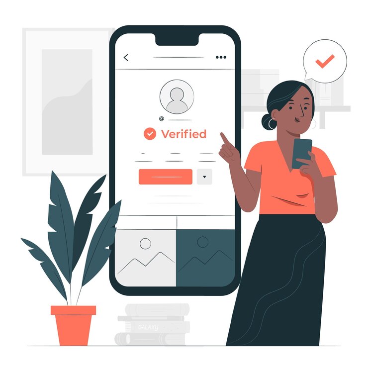 Vector Gratis verified concept illustration