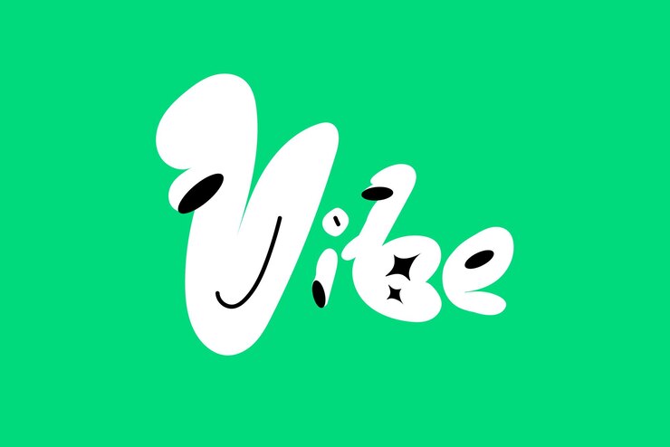Vector Gratis vibe bold doodle typography vector word