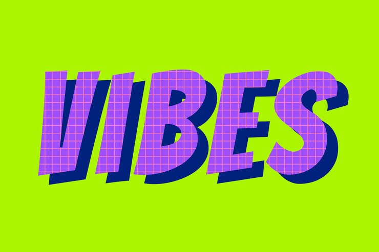 Vector Gratis vibes word comic typography vector