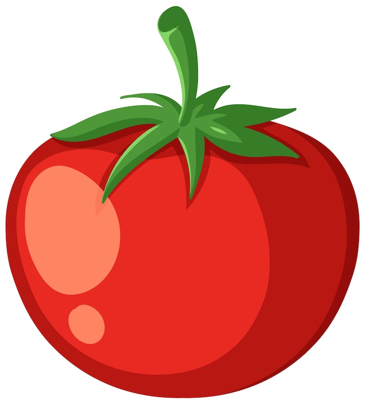Vector Gratis vibrant red tomato illustration